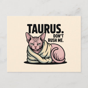 Carte Postale Illustration de l'attitude du zodiaque du chat Sph