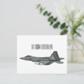 Carte Postale Illustration de l'avion de chasse (Debout devant)