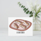 Carte Postale Illustration de l'éclair de chocolat (Debout devant)