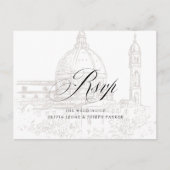 Carte Postale Illustration de l'élégance italienne | RSVP pour m (Devant)