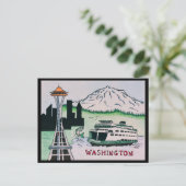 Carte postale Illustration de l'État de Washington (Debout devant)