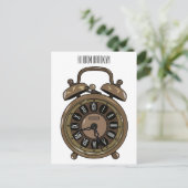 Carte Postale Illustration de l'horloge d'alarme (Debout devant)