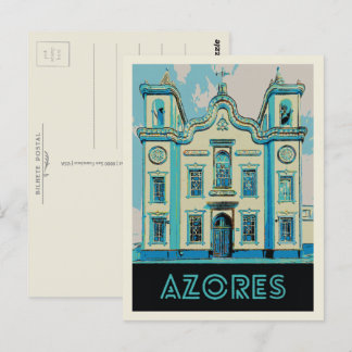 Carte Postale Illustration de l'île de Terceira Azores Portugal