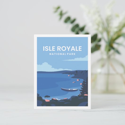 Carte Postale Illustration de l'île Royale (Debout devant)