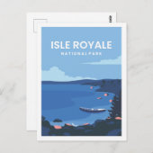 Carte Postale Illustration de l'île Royale (Devant / Derrière)