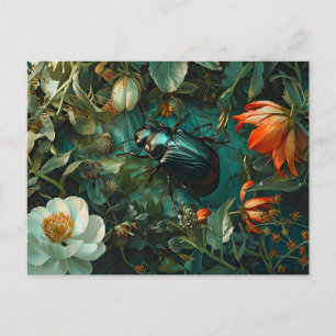 Carte Postale Illustration de l'insecte pulmonaire gras entre le