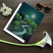 Carte Postale Illustration de livre de fantasy pour enfants sur 