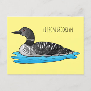 Carte Postale Illustration de Loon bird