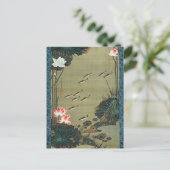 Carte Postale Illustration de Lotus Pond and Fish par Ito Jakuch (Debout devant)