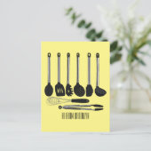 Carte Postale Illustration de l'ustensile de cuisine (Debout devant)