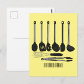 Carte Postale Illustration de l'ustensile de cuisine (Devant / Derrière)