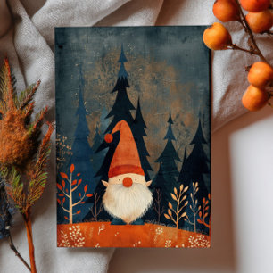 Carte Postale Illustration de lutin mignon - Noël fantaisiste