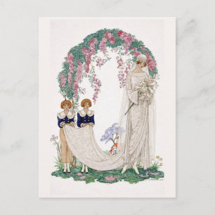 Carte Postale Illustration de mariage Art Nouveau – Mariée vinta