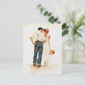 Carte Postale Illustration de mariage Romance Rustique (Debout devant)