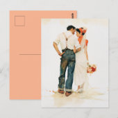 Carte Postale Illustration de mariage Romance Rustique (Devant / Derrière)