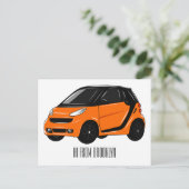 Carte Postale Illustration de micro-voiture (Debout devant)