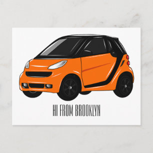 Carte Postale Illustration de micro-voiture