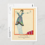 Carte Postale Illustration de mode Art déco Lepape (Devant / Derrière)