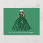 Carte Postale Illustration de mode de déesse Capricorne féminine (Devant)