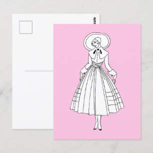 Carte Postale Illustration de mode de Georges Barbier des années