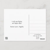 Carte Postale Illustration de mode femme avec café (Dos)