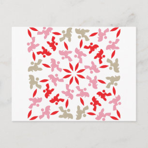 Carte Postale Illustration de motif de caniche personnalisable 
