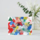 Carte Postale illustration de motif triangles (Debout devant)