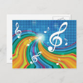 Carte postale Illustration de musique (Devant / Derrière)