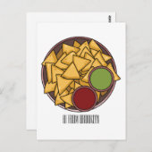 Carte Postale Illustration de Nachos (Devant / Derrière)
