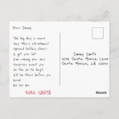 Carte Postale Illustration de Noël du Père Noël de Noël de Noël (Dos)