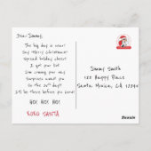 Carte Postale Illustration de Noël du Père Noël de Noël de Noël (Dos)