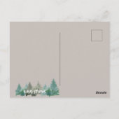 Carte Postale Illustration de Noël enneigé avec récupérateur d'o (Dos)