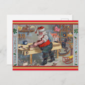 Carte Postale Illustration de Noël Vintage (Devant / Derrière)