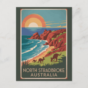 Carte Postale Illustration de North Stradbreak Island Kangaroos