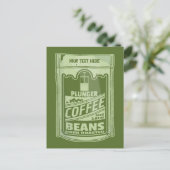 Carte Postale Illustration de packaging de café à piston pop art (Debout devant)