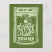 Carte Postale Illustration de packaging de café à piston pop art (Devant)