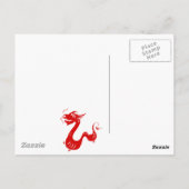 CARTE POSTALE ILLUSTRATION DE PAPERCUT CHINOIS ZODIAC DRAGON (Dos)