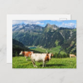Carte Postale Illustration de peinture à l'huile des Alpes autri (Devant / Derrière)