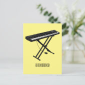Carte Postale Illustration de piano clavier (Debout devant)