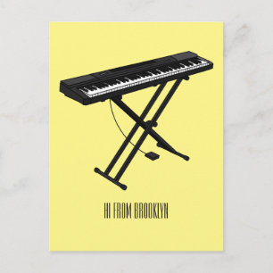 Carte Postale Illustration de piano clavier