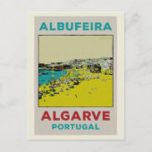 Carte Postale Illustration de plage Albufeira Algarve (Devant)