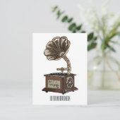 Carte Postale Illustration de plateau tournant en cartoon (Debout devant)