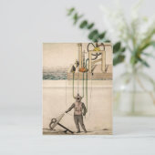 Carte Postale Illustration de plongée vintage (Debout devant)