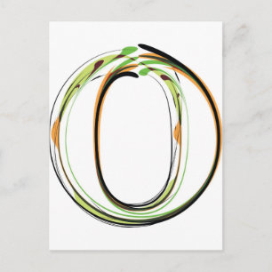 Carte Postale Illustration de police organique