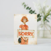 Carte Postale Illustration de portrait d'excuse vintage (Debout devant)