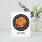 Carte Postale Illustration de poulet rôti (Debout devant)