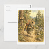 Carte Postale Illustration de randonnée de souris (Devant / Derrière)