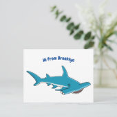 Carte Postale Illustration de requin marteau (Debout devant)