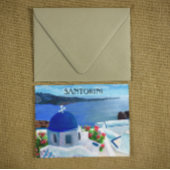 Carte Postale Illustration de Santorin Grèce