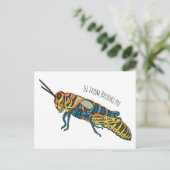 Carte Postale illustration de sauterelle de poteau de barbier de (Debout devant)